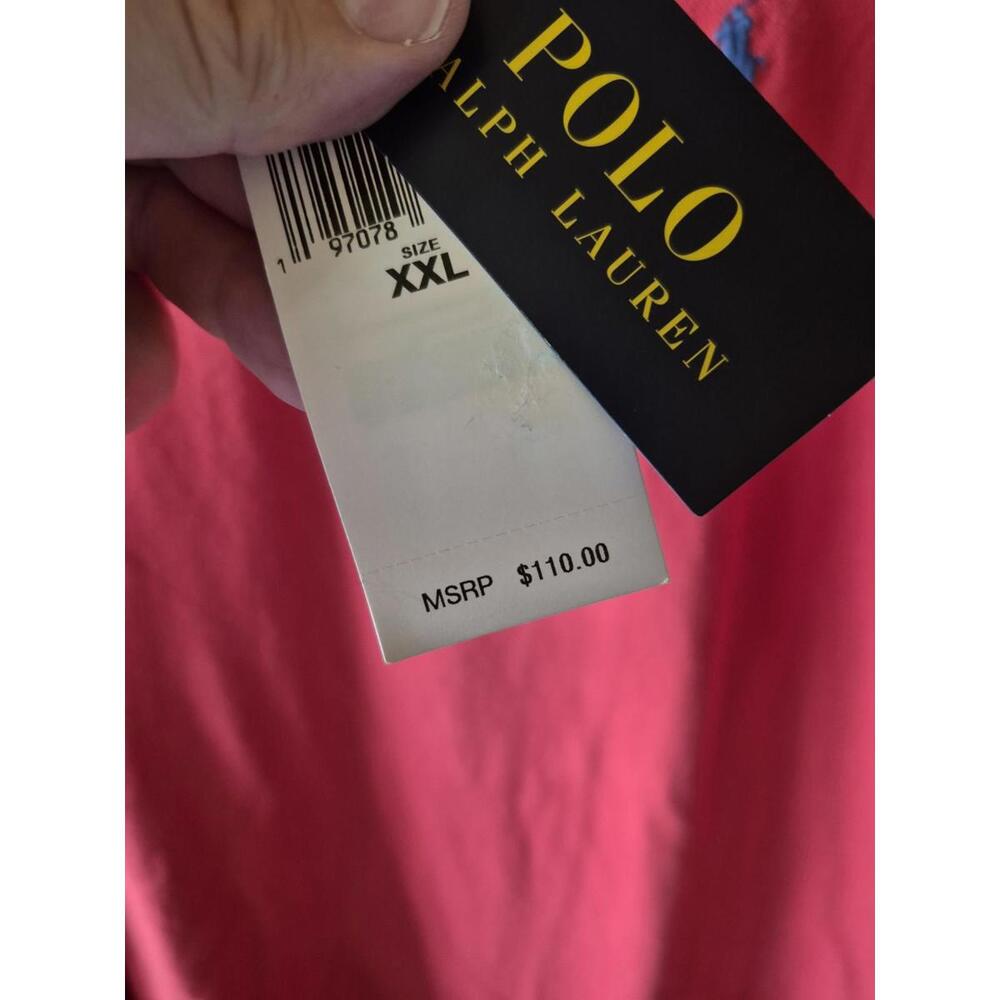Polo Ralph Lauren Performance Polo 2XL Classic Red Blue Pony Logo Golf Shirt NWT - Picture 8 of 9
